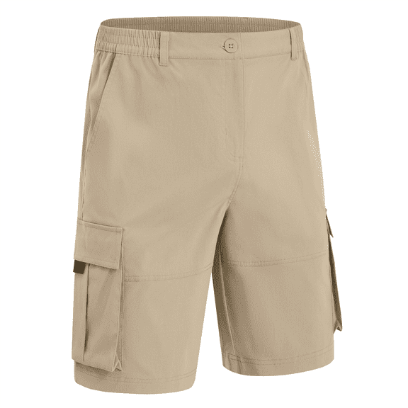 Men's Hiking Cargo Shorts Outdoor Travel Shorts for Men with Multi Pocket for Fishing Camping Casual Golf Khaki 38
