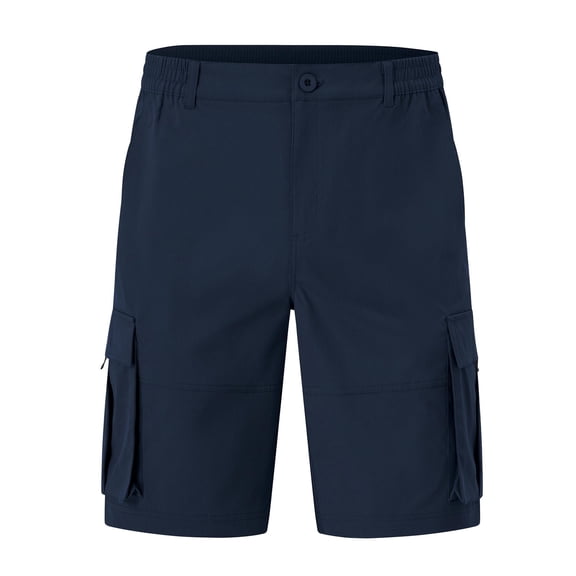 Men's Hiking Cargo Shorts Outdoor Travel Shorts for Men with Multi Pocket for Fishing Camping Casual Golf Navy 38