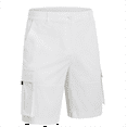 thumbnail image 1 of Men's Hiking Cargo Shorts Outdoor Travel Shorts for Men with Multi Pocket for Fishing Camping Casual Golf White 40, 1 of 7