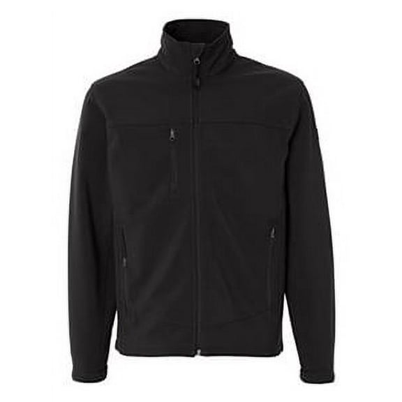 Men's 90% Polyester/10% Spandex Water Resistant Soft Shell Tall Motion Jacket - BLACK - XLT