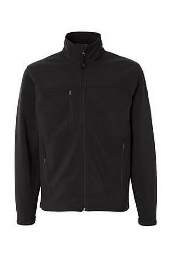 Men's 90% Polyester/10% Spandex Water Resistant Soft Shell Tall Motion Jacket - BLACK - XLT