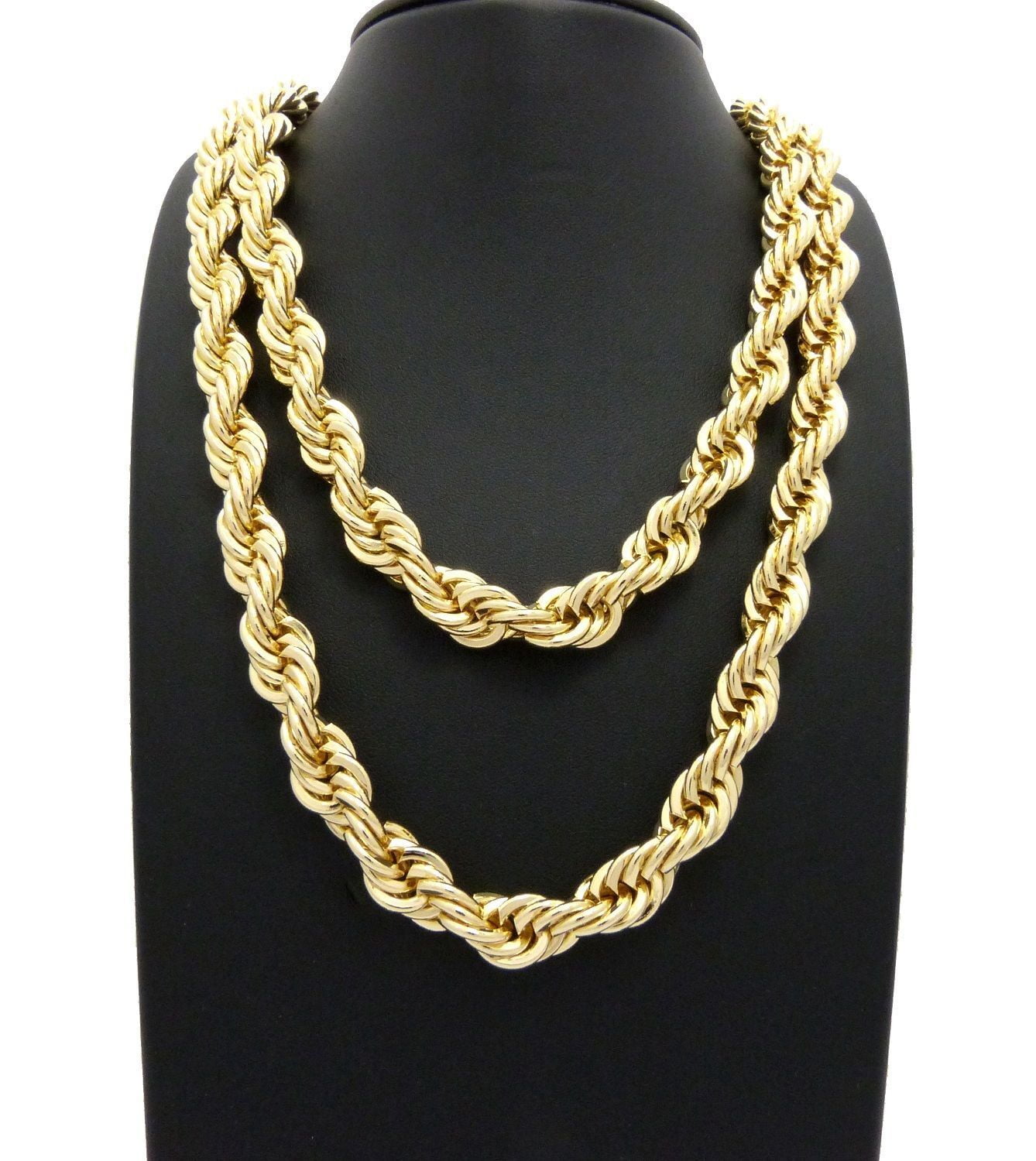 Men's 90's Hip Hop Rapper Style Gold Plated Brass 10mm 22
