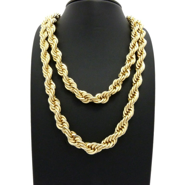 Men's 90's Hip Hop Rapper Style Gold Plated Brass 10mm 22