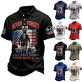 thumbnail image 1 of Men's 911 Memorial Never Forget American Flag Honor Faith Hope Polo Shirt, 1 of 5