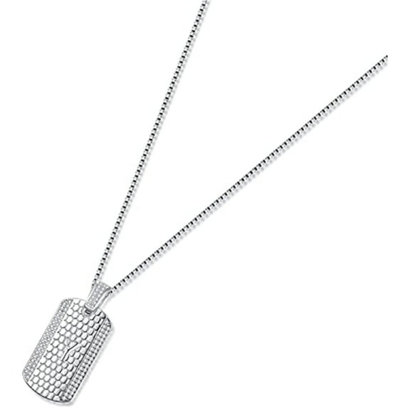 Men's 925 Sterling Silver A-Z 26 Letters Pendant Necklace Hip Hop Alphabet Necklace for Boyfriend Gift/Birthday Party,Chain 18" with Box Packed