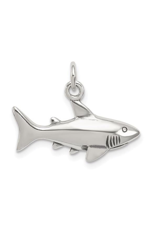 Men's 925 Sterling Silver Antique Shark Charm Pendant Fine Jewelry For Men Gifts For Him
