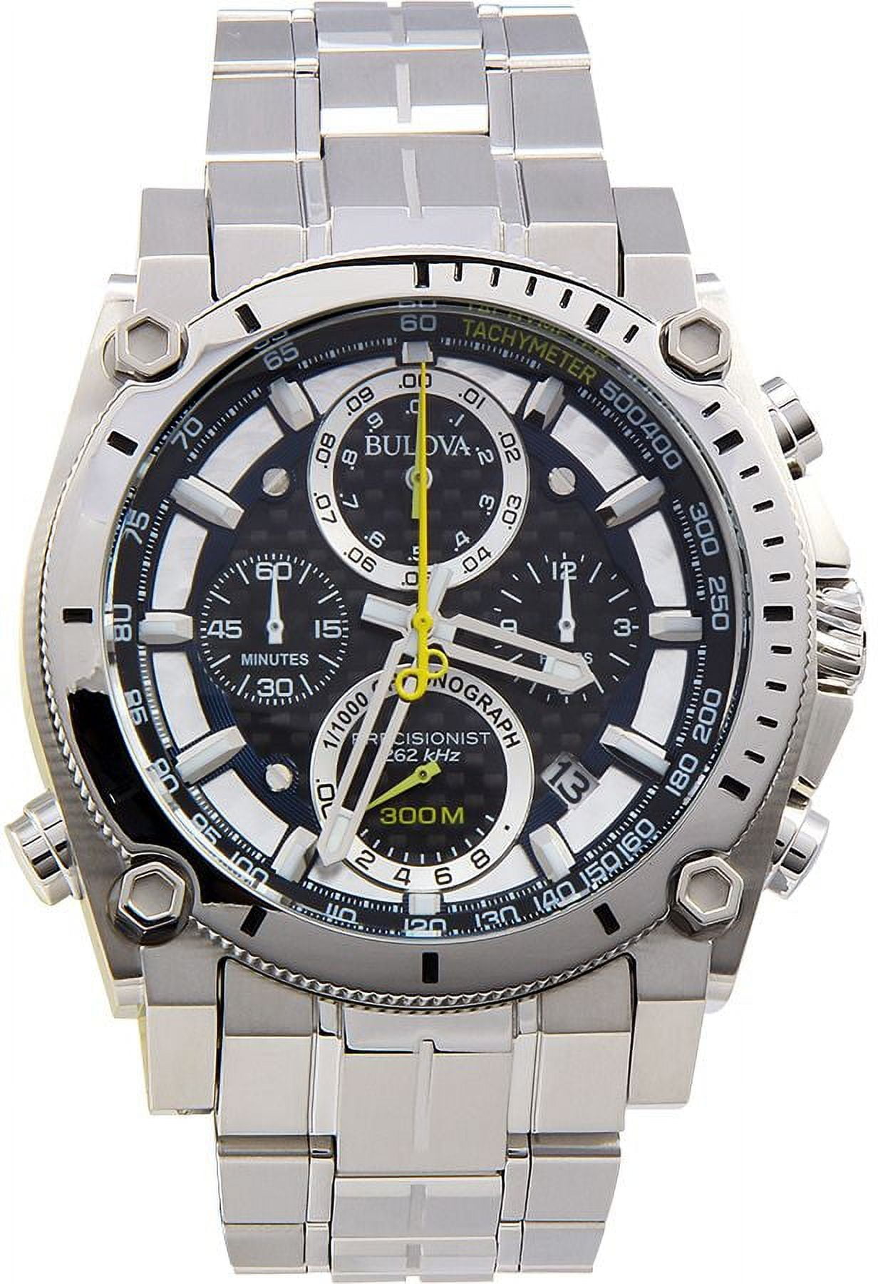 Bulova men's chronograph precisionist stainless steel bracelet watch 47mm 96b175 outlet