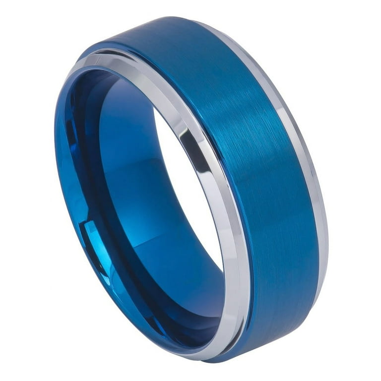 High Polish Wedding Band Ring with Edge, Size 7 High Polish Wedding Band Ring with Edge, Size 7