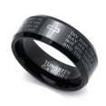 thumbnail image 1 of Men's 9MM Comfort Fit Tungsten Carbide Wedding Band Lord's Prayer Cross Our Father Praying Ring (9 to 13.5), 9, 1 of 3
