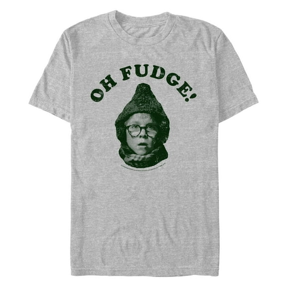 Men's A Christmas Story Oh Fudge Ralphie Parker Graphic Tee Athletic Heather Large