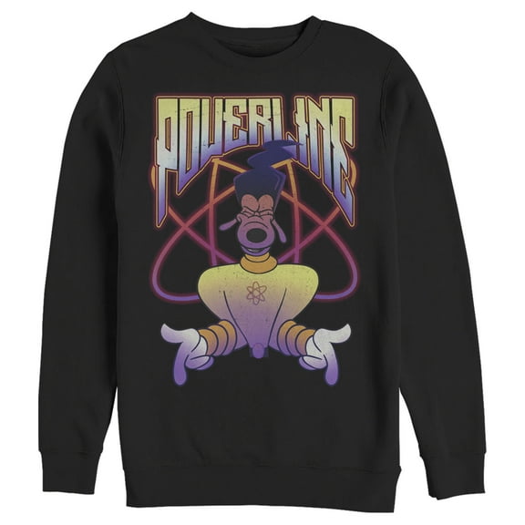 Men's A Goofy Movie Powerline Retro Sweatshirt Black Small