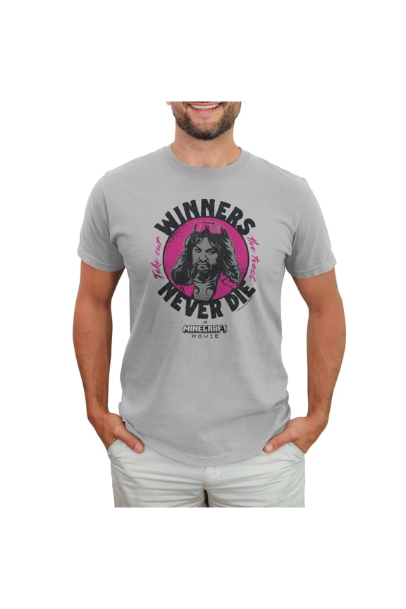 Men's A Minecraft Movie Garrett Winners Never Die Graphic T-Shirt