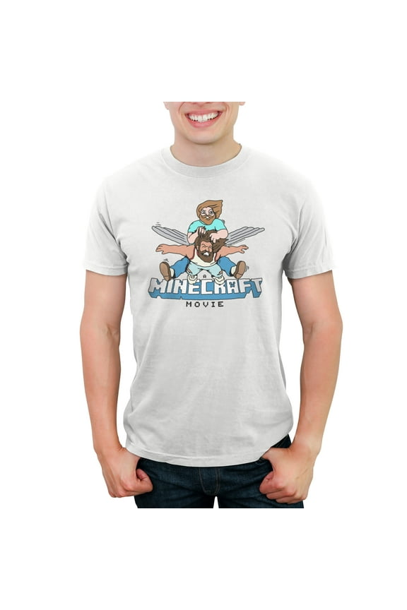 Men's A Minecraft Movie Garrett and Steve Fly Graphic T-Shirt