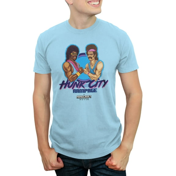 Men's A Minecraft Movie Hunk City Graphic T-Shirt