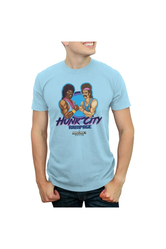 Men's A Minecraft Movie Hunk City Graphic T-Shirt