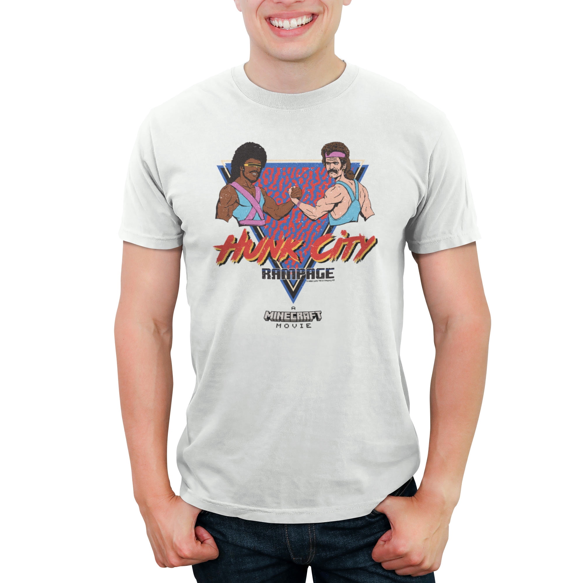 Men's A Minecraft Movie Hunk City Rampage Graphic T-Shirt