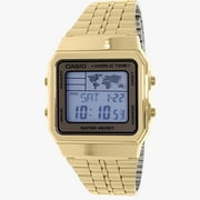 Mens A500WGA-9 Gold Stainless-Steel Quartz Dress Watch