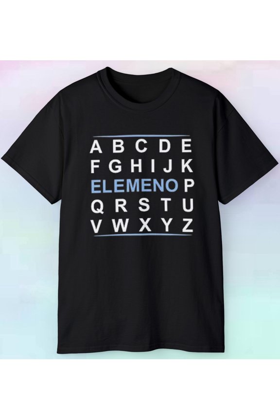 Men's ABC Alphabet ELEMENO P Shirt | Funny ABC's Humor Learning | Sizes S-5XL
