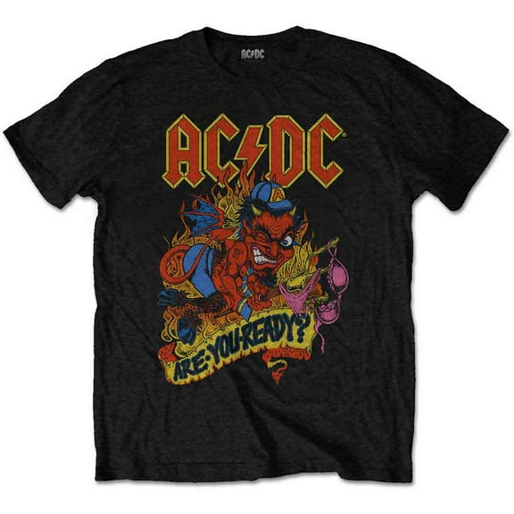 Men's AC/DC Are You Ready Slim Fit T-shirt XX-Large Black