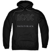 Men's AC/DC Back In Black Hooded Sweatshirt Small Black