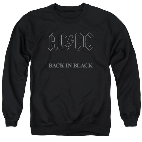 Men's AC/DC Back In Black Sweatshirt X-Large Black