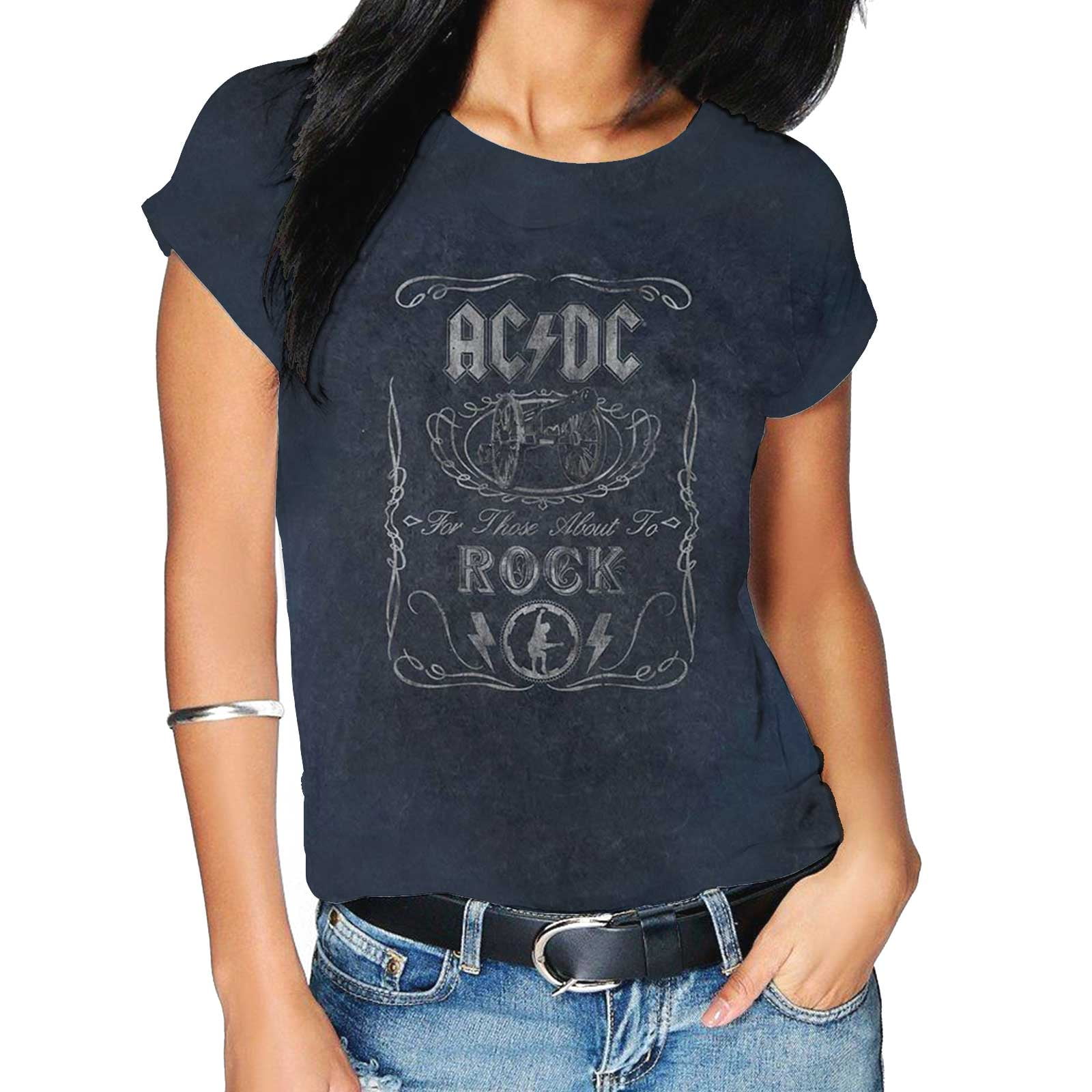 Men's AC/DC Cannon Swig (Dip-Dye) Tie Dye T-shirt Large Black - Walmart.com