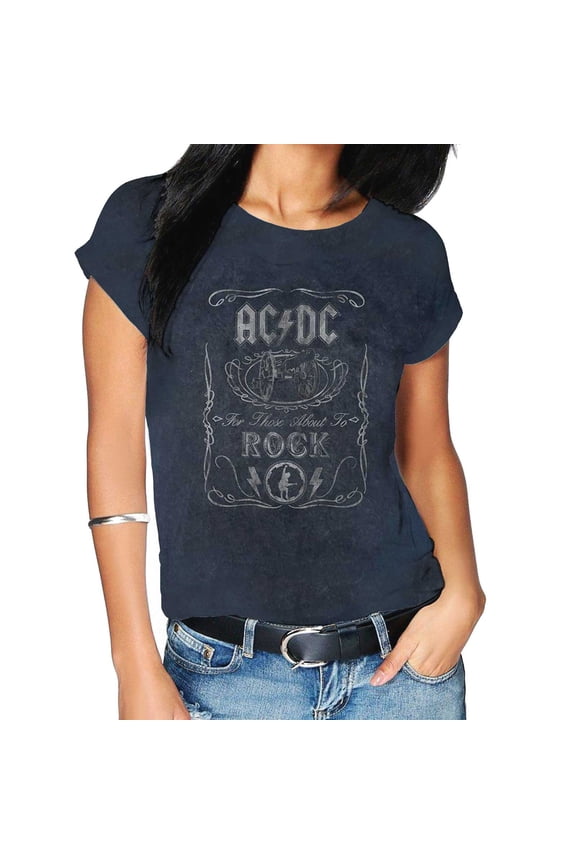 Men's AC/DC Cannon Swig (Dip-Dye) Tie Dye T-shirt Large Black