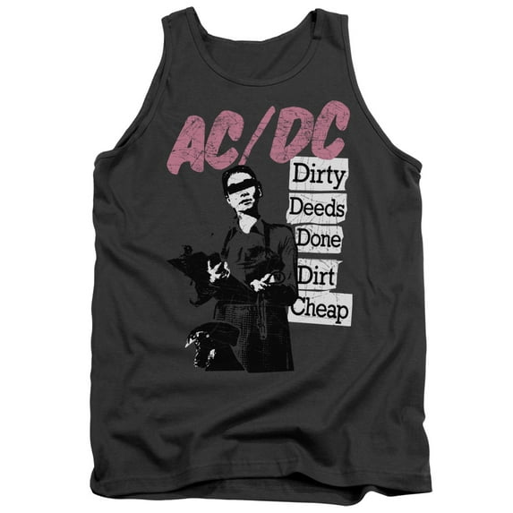 Men's AC/DC Dirty Deeds Mens Tank Large Grey