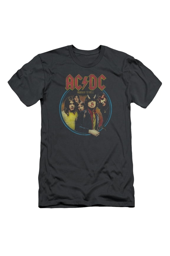 Men's AC/DC Highway To Hell Slim Fit T-shirt Medium Grey
