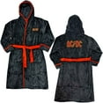 thumbnail image 1 of Men's AC/DC Logo Bath Robe Large/X-Large Black, 1 of 3