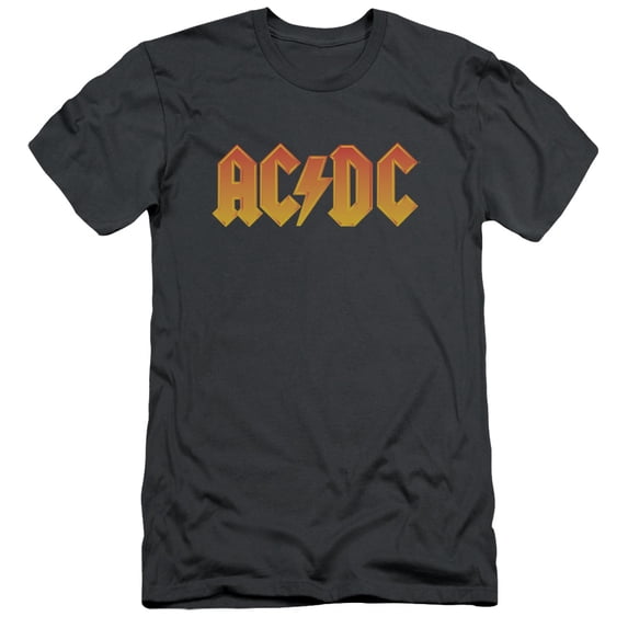 Men's AC/DC Logo Slim Fit T-shirt Medium Grey