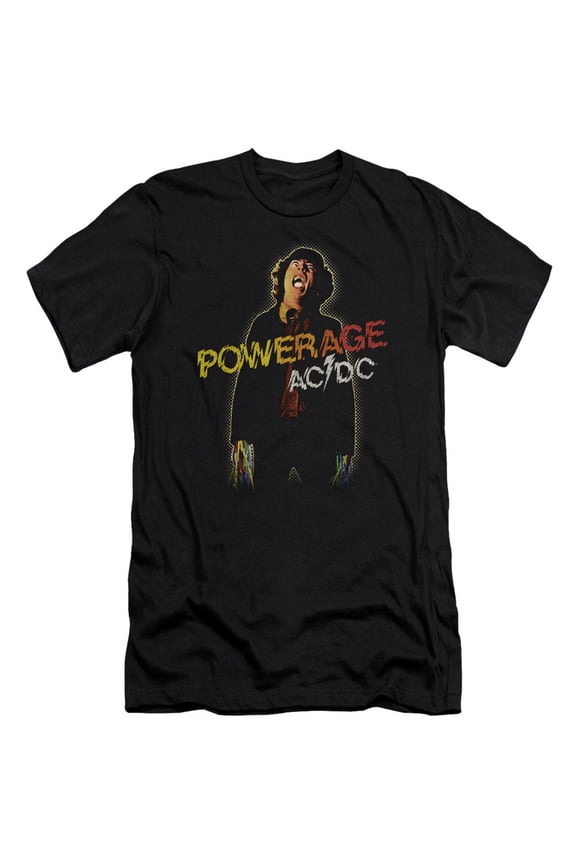 Men's AC/DC Powerage Slim Fit T-shirt Medium Black