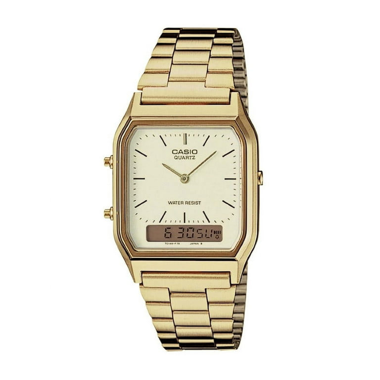 Men s AQ230GA 9D Gold Metal Quartz Dress Watch
