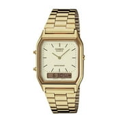 Mens AQ230GA-9D Gold Metal Quartz Dress Watch