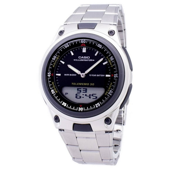 Men's AW80D-1AVCB 10-Year Battery Ana-Digi Bracelet Watch