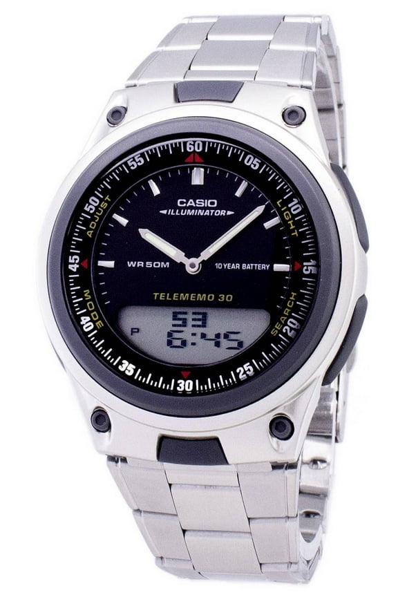 Men's AW80D-1AVCB 10-Year Battery Ana-Digi Bracelet Watch