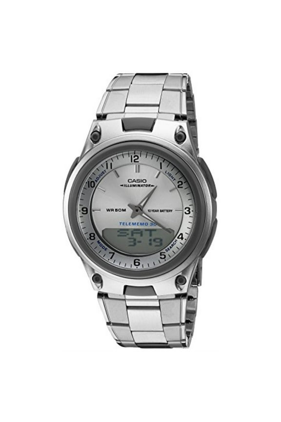 Men's AW80D-7A Sports Chronograph Alarm 10-Year Battery Databank Watch