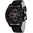 thumbnail image 1 of Men's AX1610 Black Leather Quartz Watch, 1 of 2