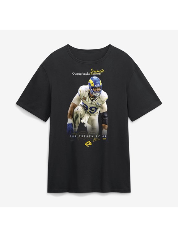 Men's Aaron Donald Black Los Angeles Rams The Return T-Shirt