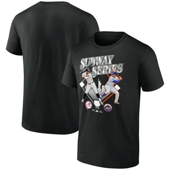 Men's Aaron Judge & Juan Soto Black New York Yankees vs. New York Mets 2025 Subway Series Matchup T-Shirt