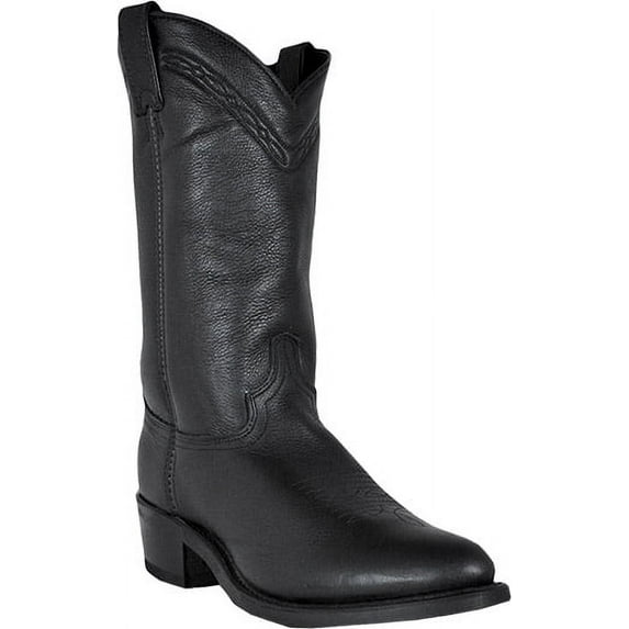 Abilene Men's Boot Waxed Cowhide Western Round Toe Black 9.5 EE US