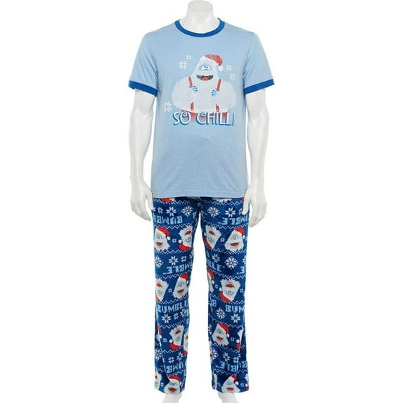 Men's Abominable Snowman 2-Piece Pajama Set, X-Large