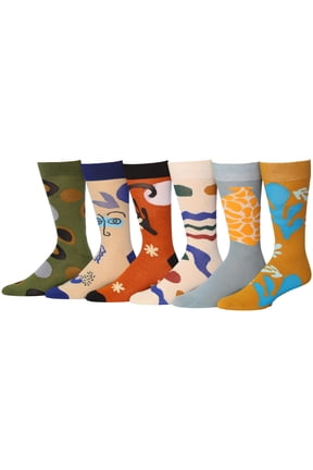 Men's Abstract Art Socks Bold Collection - 6 Pack