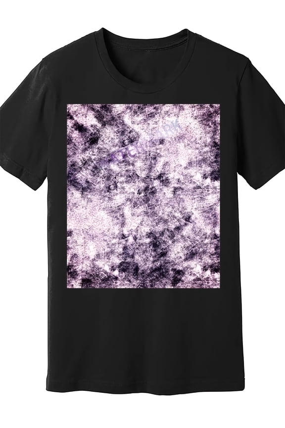 Men's Abstract Purple Marbled Graphic Print T-Shirt