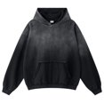 thumbnail image 1 of Men's Acid Wash Hoodie Womens Soft Cotton Pullover Y2k Vintage Hoodies Sweatshirts Tops, 1 of 6