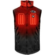 Men's ActionHeat Black Baltimore Ravens 5V Battery Heated Full-Zip Softshell Vest