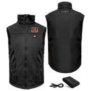 Men's ActionHeat Black Cincinnati Bengals 5V Softshell Battery Heated Full-Zip Vest
