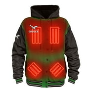 Men's ActionHeat Kelly Green/Black Philadelphia Eagles 5V Battery Heated Full-Snap Varsity Jacket