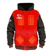 Men's ActionHeat Red/Black Kansas City Chiefs 5V Battery Heated Full-Snap Varsity Jacket