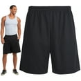 thumbnail image 1 of Men's Active Athletic Performance Shorts Sweat Gym Basketball Run Sport Black 3X, 1 of 3